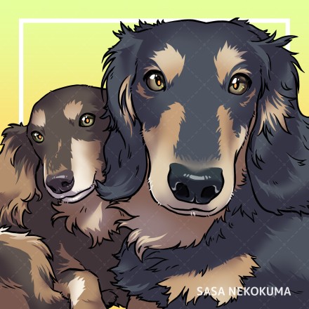 犬の似顔絵イラスト
